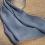 SHEQUIN Elegant Crinkle Silk -Frost Blue